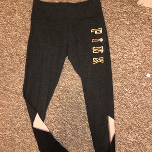 Victorias secret pink sequin leggings